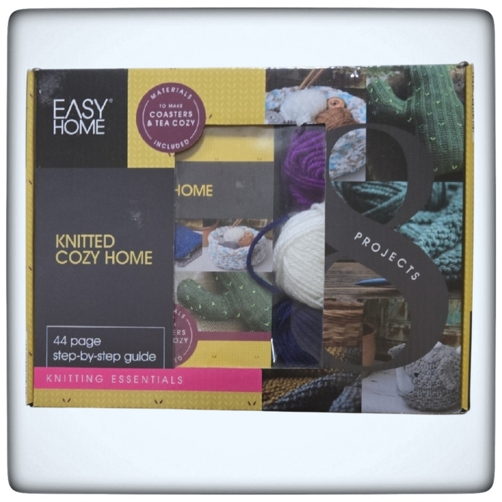 Easy Home Knitted Cozy Home Knitting Kit 8 Projects Yarn Needles With Guidebook